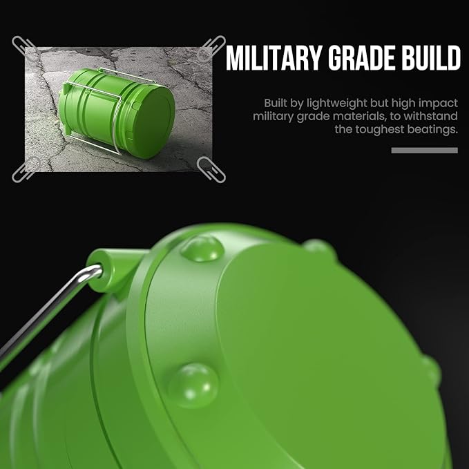 Lichamp LED Camping Lantern, 4 Pack Battery Powered Flashlight for Power Outages, Portable Collapsible Hanging Light Essentia