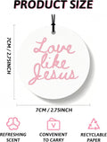 Pink Christian Car Air Freshener 4 Pcs, Inspirational Bible Verse Religious Hanging Air Freshener for Cars Closet Drawer Book