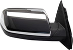 TRQ Driver and Passenger Side Mirror Set Power Heated Memory with Puddle Light Smooth Black Compatible with 2009-2012 Ford Fl