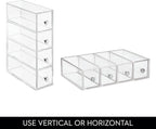 iDesign 36560EU 4-Drawer Vanity/Cosmetic Organizer, Set of 1, Clear