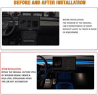 Interior Car LED Strip Lights for Tesla Model 3 Y 2021-2023, Plug-and-Play, 4 Footwell Light Ambient Light with Human Sensor, Center Console Dashboard Inside Car Lighting Decorations