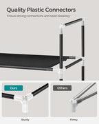 SONGMICS 4-Tier Shoe Rack, Shoe Storage for Hallway Closet, Slim and Space-Saving, Metal Frame, Non-Woven Fabric Shelves, Bla