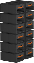 Homsorout Drawer Organizers and Storage - 12 Pack Foldable Pants Organizer with Clear Window & Handles, Fabric Closet Organiz