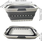 SAMMART 42L (11 gallon) Collapsible Plastic Laundry Basket - Foldable Pop Up Storage Container/Organizer - Space Saving Hampe
