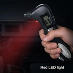 Digital Tire Pressure Gauge 150 PSI – 5-in-1 Emergency Tool for Cars, Trucks & Bikes – Includes Seatbelt Cutter, Window Breaker, LED Flashlight & Red Safety Light - 1 Pack