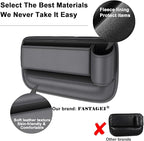 Car Seat Gap Filler Organizer, Universal Premium Leather Seat Organizer with Cup Holder, Seat Gap Storage Box with Bottle Holder, Car Gap Bag Front Center Console Seat (Driver+Passenger 2 Pack)