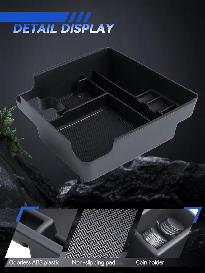 for Frontier Center Console Organizer 2022 2023 2024 2025 Frontier Accessories Armrest Tray Middle Storage Box Insert Container Durable ABS Plastic