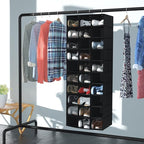coastal rose Hanging Shoe Organizer for Closet, 30 Sections Hanging Closet Organizers and Storage Shelves, Space Saving Hangi