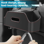 Zipelo Car Headrest Backseat Organizer with Cup Holder, Multi-Functional Vehicle Seat Back Hanging Storage Box with Hooks, Auto Drink Snack Phone Tray Travel Accessories for Kids Adults (Brown)