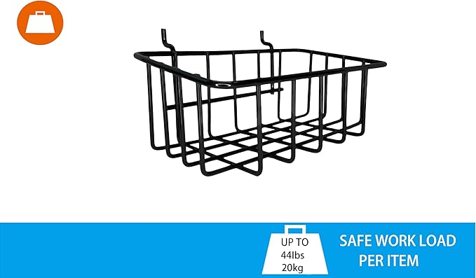 8-Pack Pegboard Baskets & Trays, Container Holders, Pegboard Racks, Wire Shelf, Wall Organizer, Attachments for Organizing Va