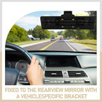 HOMSFOU Rearview Mirror Dash Cam Mount Bracket with Abs Back Plate Panel Universal Driving Recorder Stand for Cars Suvs Trucks Streaming Media Recorder Holder