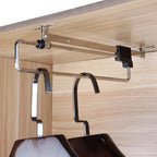 ABOOFAN 3pcs Retractable Wardrobe Clothes Hanger Closet Rod Stainless Steel Sliding Clothes Rack for Pants Scarves Skirts Coa