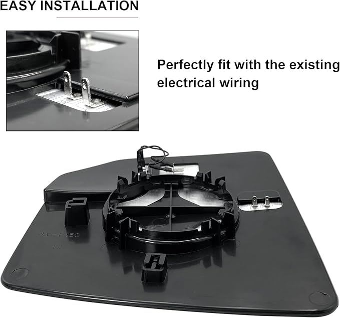 Ford F150 Right Side Heated Blind Spot Mirror - Convex Glass with Rear Holder FL3Z17K707A