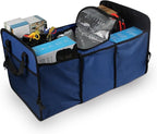 Car Trunk Organizer, Oxford Fabric Waterproof & Anti-Slip Vehicle Storage Box with Leak Proof & Insulated Cooler Bag, Large Cap