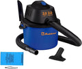 Koblenz WD-2L Portable Wet Dry Vacuum, 2-Gallon 2 PHP Suction Plus Blower Vacuum Cleaner for Liquids, Dust, Pet Hairs, 10' Re