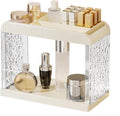 Bathroom Countertop Organizer, 2 Tier Makeup Storage Counter Shelf, Perfume Stand Vanity Holder Skincare Cosmetic Lipstick Dr