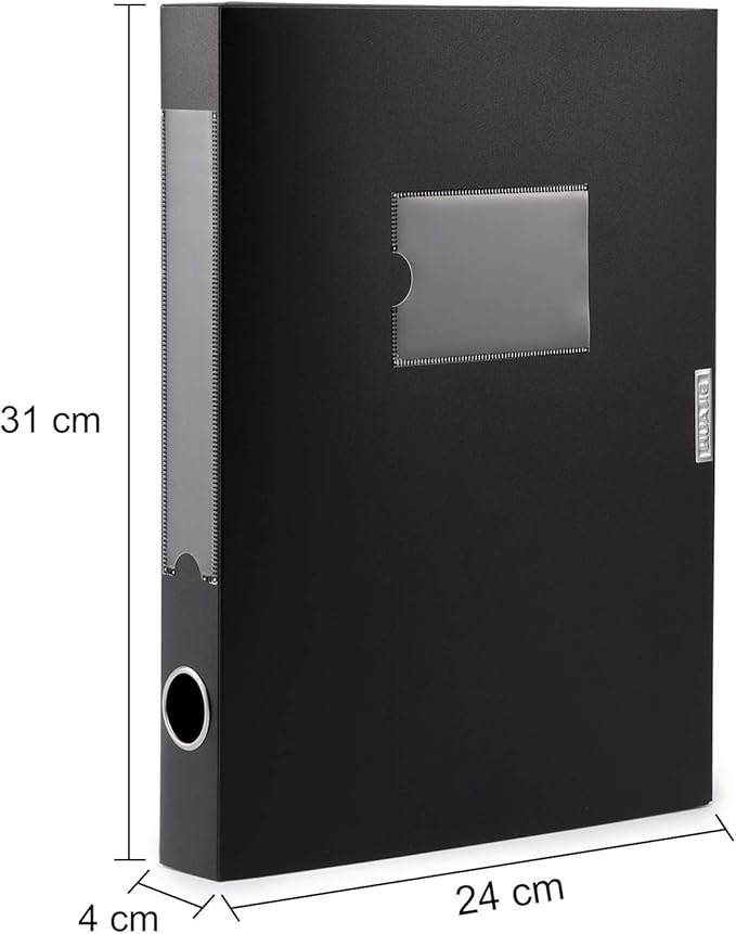 A4 Storage File Boxes Plastic Archives Cases with Lid, File Folder Organizer Document Filing Box for Office, Letter Size Pape