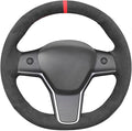 MEWANT Hand Stitched Steering Wheel Cover for Tesla Model 3 2017-2023 / Model Y 2020-2023 Accessories