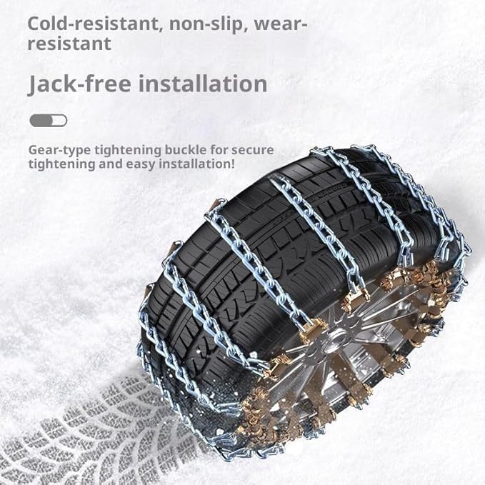 Auto Tightening Snow Chains for Fiat Panda EasyPower (LPG) 2008 2009 2010 2011 2012,adjustable portable highly stable anti-sl