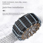 Auto Tightening Snow Chains for Fiat Panda EasyPower (LPG) 2008 2009 2010 2011 2012,adjustable portable highly stable anti-sl