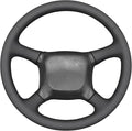 MEWANT DIY Black Smooth Artificial Leather Steering Wheel Cover for Chevy Silverado 1500 Astro Blazer C/K Kodiak S10