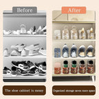 Shoe Slots Organizer, Adjustable 10 Pack Shoe Stacker for Closet Storage, Clear Double Layer Space Saver, Durable and Stackab