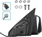 Spec-D Tuning Chrome Power Fold Heated + Puddle + Blind Spot Monitor Right Passenger Side Mirror Compatible with 2019-2024 Ram 1500, Left + Right Pair