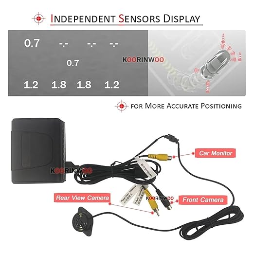 Crash Sensor Car Parking Sensor Kit 22mm Front and Back Radar Blind Spot Detection AHD/CVBS Fit for Smart Video Automotive Pa
