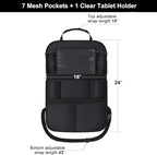 ONE PIX Backseat Car Organizer Mats Back Seat Organizers and Storage Bag with Touch Screen Tablet Holder for Kids Toddlers Seats, Travel Accessories, Road Trip Essentials (2PCS)