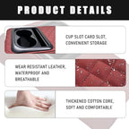 Car Center Console Armrest Pillow, Waterproof Car Armrest Cover Cushion with Cup and Phone Holder, Memory Foam Arm Rest Box Protector for Most Vehicles, Car Accessories (Wine Red)