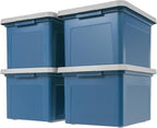 IRIS USA File Box Plastic File Organizer for Letter/Legal File, Document Box, Durable Storage Bin Tote with Secure Latching L