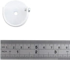 T Tulead U Shape Closet Rod End Supports 1.1-Inch Wardrobe Bracket Aluminum Alloy Shower Rod Holder White, 8PCS with Screws