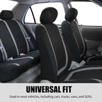 BELOMI Car Seat Covers Full Set, Breathable Premium Cloth Automotive Seat Cover, Universal Front and Rear Seat Covers, Easy t