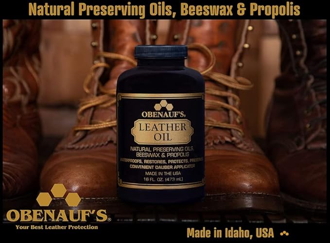 Obenauf's Leather Conditioner - Leather Oil (16oz) - Restore and Protect Leather Boots, Jackets, Purses as Well as Car Leathe