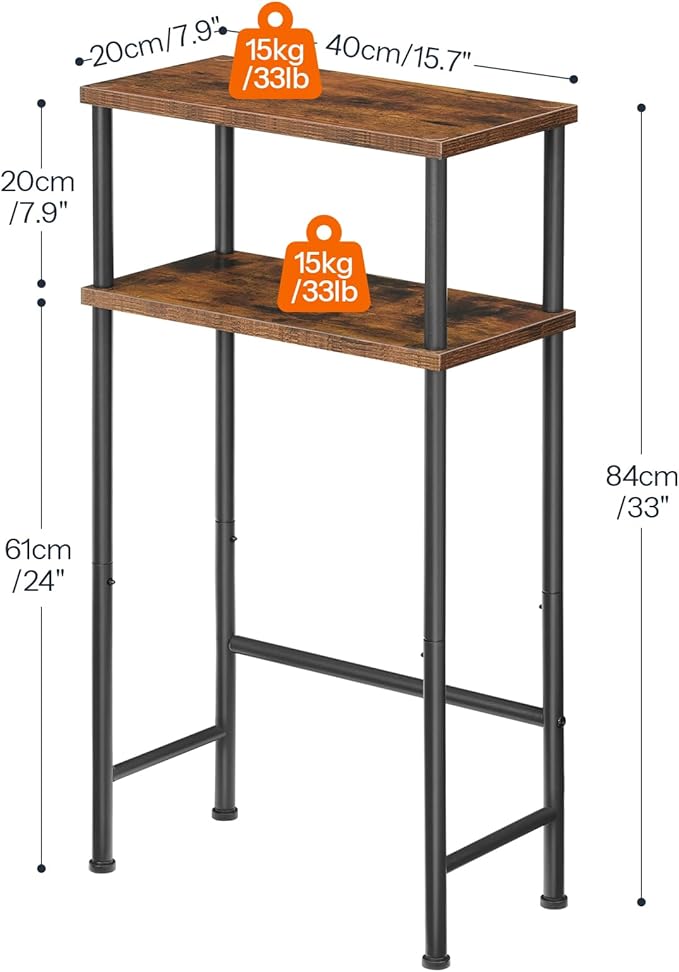 HOOBRO Floating Shelves for Wall, 15.7" Entryway Table with Storage, Hanging Storage Shelf with Metal Brackets, Skinny Consol