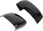 ALMULOO Pair Mirror Covers Compatible with 2011-2020 Jeep Grand Cherokee/Dodge Durango Top Half Side Door Rearview Mirror Cap Glossy Black Trim 2Pcs