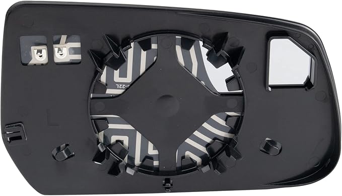 TRQ Driver Side Heated Mirror Glass Assembly Snap On Compatible with 2010-2014 Chevrolet Equinox GMC Terrain GM1320481