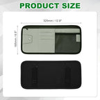 PATIKIL 1Pcs Car Sun Visor Organizer, 12.8 x 6.5 Inch PU Leather Vehicle Storage Pouch Holder for Sunglasses Card Pen Driver License Car Accessories, Gray