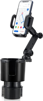This Hill Car Cup Holder Expander 2-in-1 with Adjustable Base & 360° Rotating Phone Mount, Compatible with iPhone 17 Pro Max 