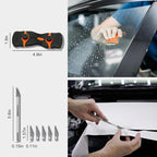 9 Pcs Vehicle Car Window Tint Application Tools Kit Glass Protective Film Installing Tool Car Window Film Squeegee Auto Vinyl Wrap Installation Kit for Vinyl (9)