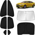 KUST Car Window Shades for 2013-2021 Ford Fusion Accessories Windshield Sun Shade Side Rear Window Covers Sunshade Privacy Protection for Camping Blackout UV Block Full Set 8PCS