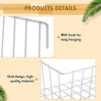 Yaocom 9 Pcs Grid Wall Shelves Gridwall Accessories Wall Grid Panel Hanging Basket with Hooks Set Includes 3 Basket 3 Wire St