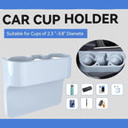Car Cup Holder Cup Holder for Car Seat Cup Holder for Car Multifunctional Portable Console Side Pocket Car Seat Gap Filler Organizer Vehicle Seat Cup Cell Phone Drink Holder Storage Box (Gray)