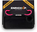 ENRICH UP 2-in-1 Car Steering Wheel Tray - Steering Wheel Desk for Laptop, Multipurpose Car Table for Eating & Work, Adjustable Car Food Tray with Silicone Rings (Pink)