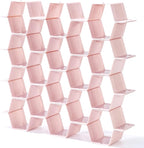 Honeycomb Drawer Divider Suitable for bedroom underwear Socks Cosmetic storage locker sorting 8-piece drawer organizer (Pink)