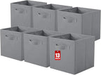 ShellKingdom Storage Bins, Foldable Fabric Storage Cubes And Cloth Organizer Drawer For Closet And Toys, 13 X 13 X 13 INCH, 6