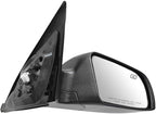 TRQ 2 Piece Driver and Passenger Side Mirror Assembly Set Electric Adjustment Heated No Memory Black Compatible with 2007-201