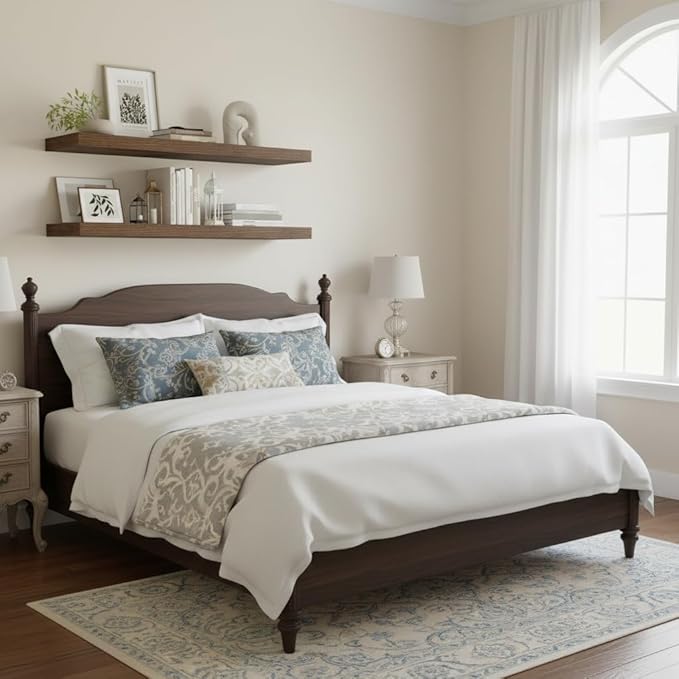 Vivelove Wide Floating Shelves for Wall 12 Inch Deep, 47.2" X 12" X 2" Floating Shelf, 2 Inch Thick Shelf for Living Room Bat