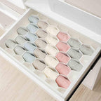 Foraineam 3 Pack Honeycomb Drawer Organizer Plastic Partition Cabinet Clapboard Storage Boxes Closet Organizer Drawer Divider