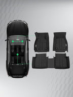 YHTAUTO Floor Mats Fit 2010-2016 Buick Lacrosse, TPE Floor Liners All-Weather Protection Custom Fit, 1st & 2nd Row, Set of 3 Black